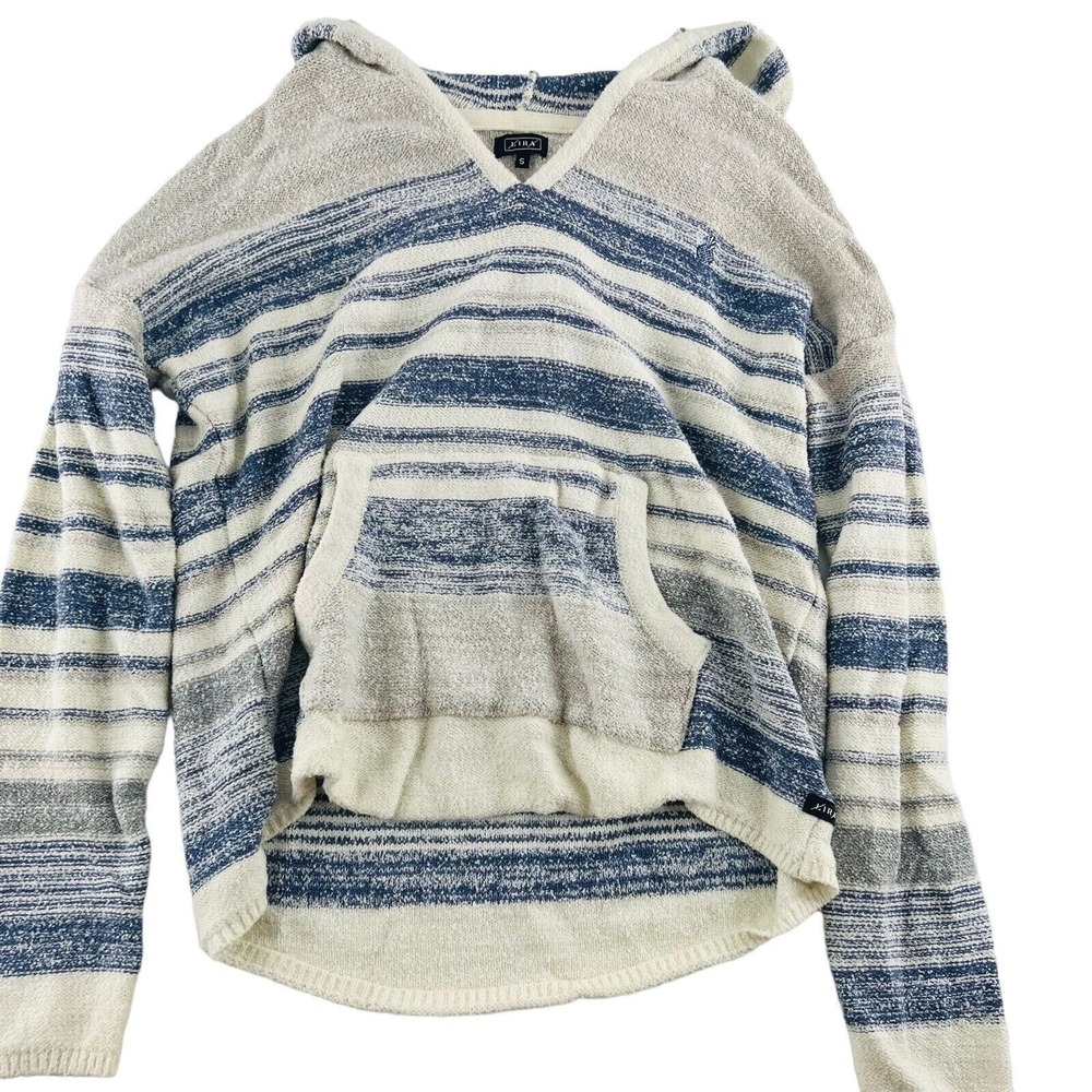 LIRA Women's Sweater size‎ Small Hoodie Pullover Striped Boho Soft
